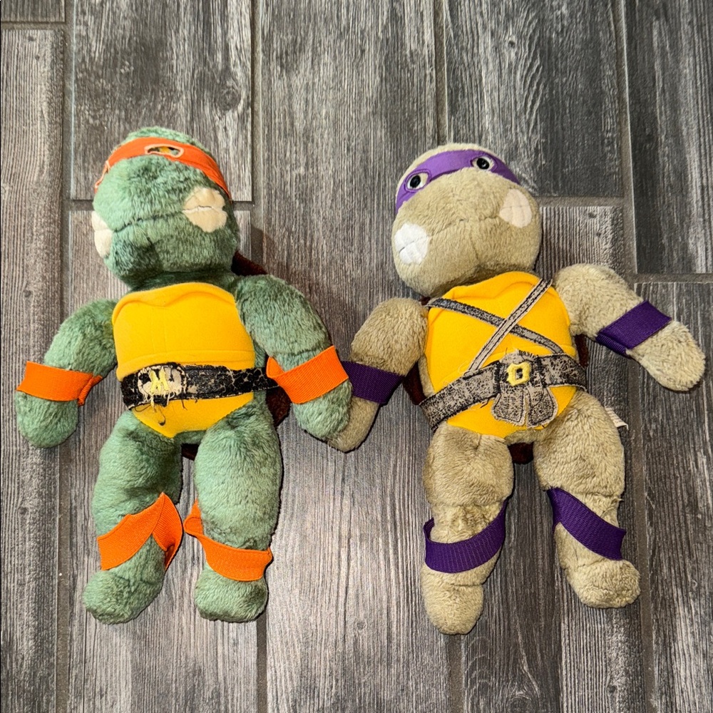 Teenage Mutant Ninja Turtles Plush Toy Set - 1 foot tall jumbo lot x 2